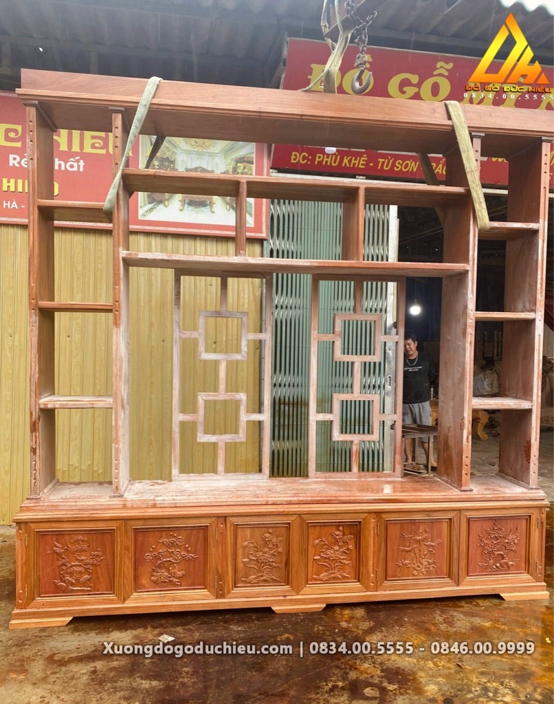 Combo Bàn Ghế + Hệ Tủ Kệ Tivi(Mê Linh HN)
