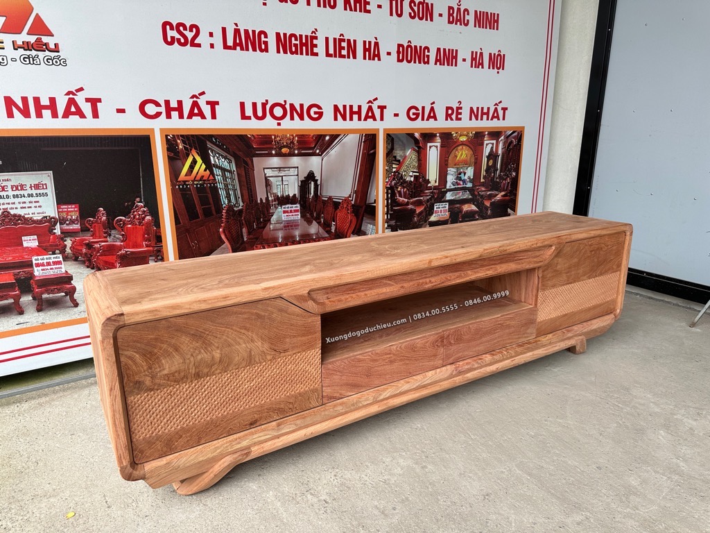 Kệ Tivi chân thuyền (mộc)