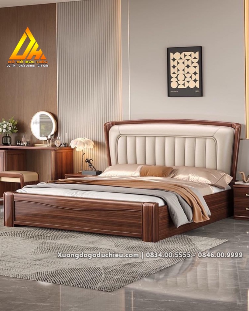 Giường ngủ thiết kế đơn giản tinh tế