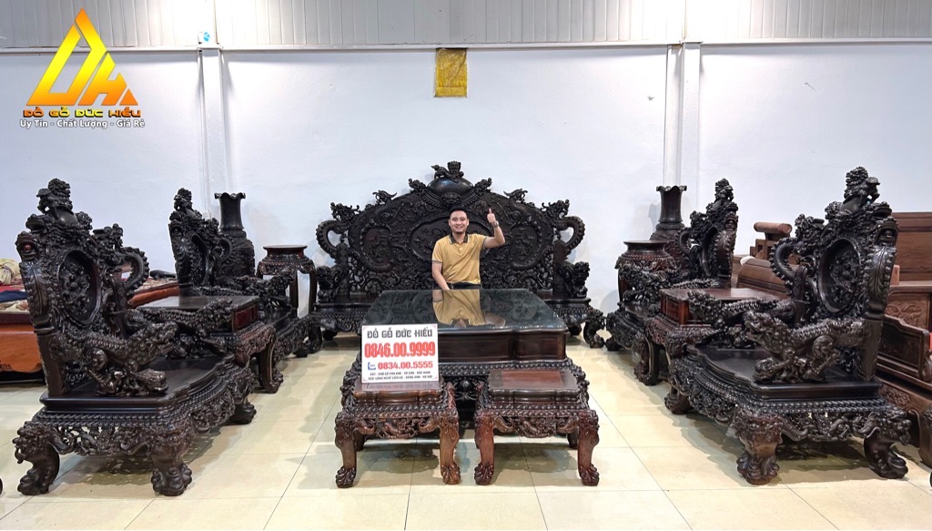 Bộ Rồng Đỉnh GỖ TRẮC quý hiếm(Sẵn hàng)