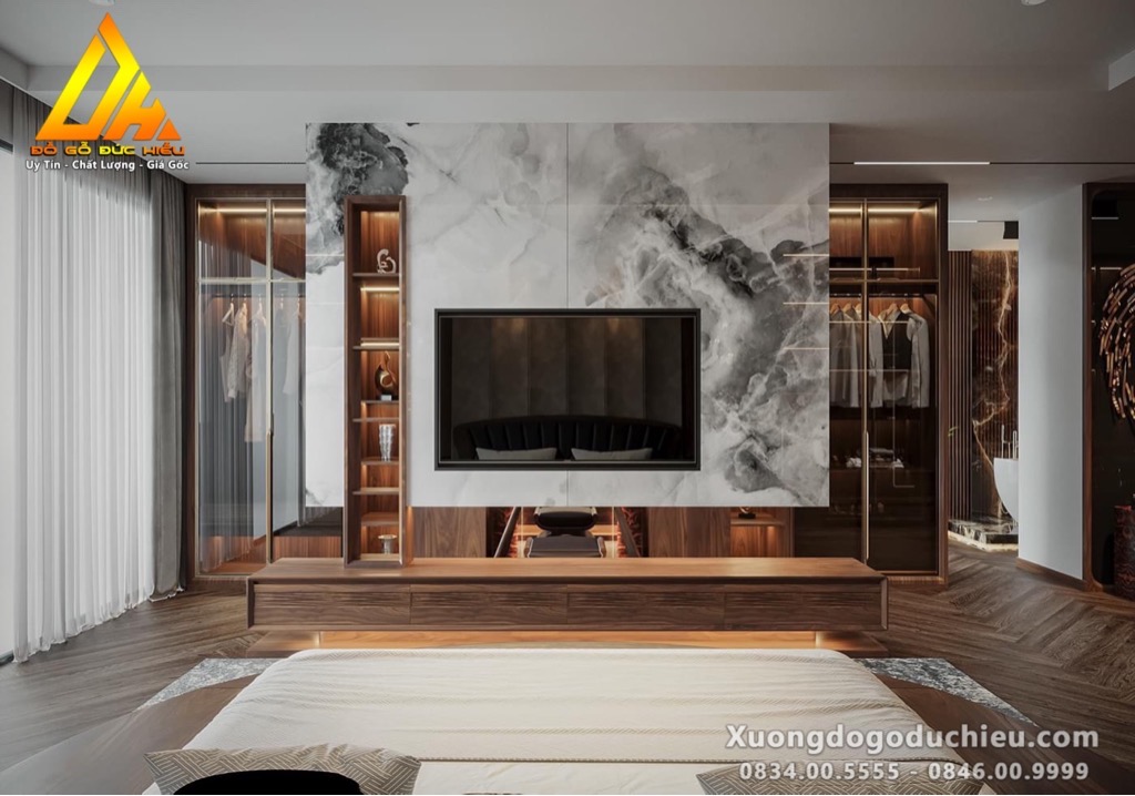 Combo Phòng Ngủ gỗ óc chó siêu vip