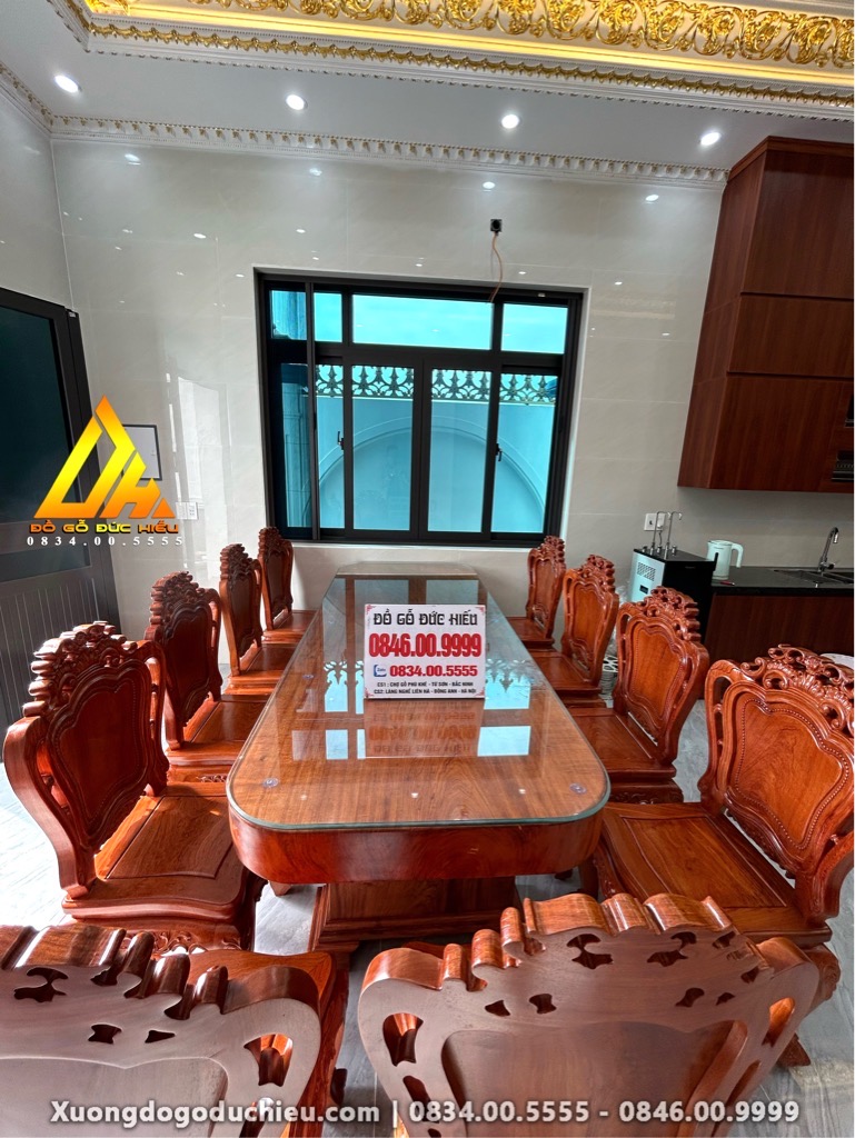 Bàn Ăn Nguyên Khối 10 Ghế(Bán về Bắc Giang)