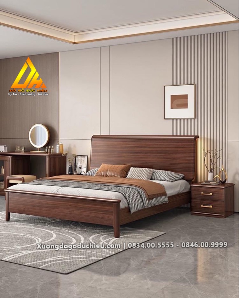 Giường ngủ thiết kế đơn giản tinh tế