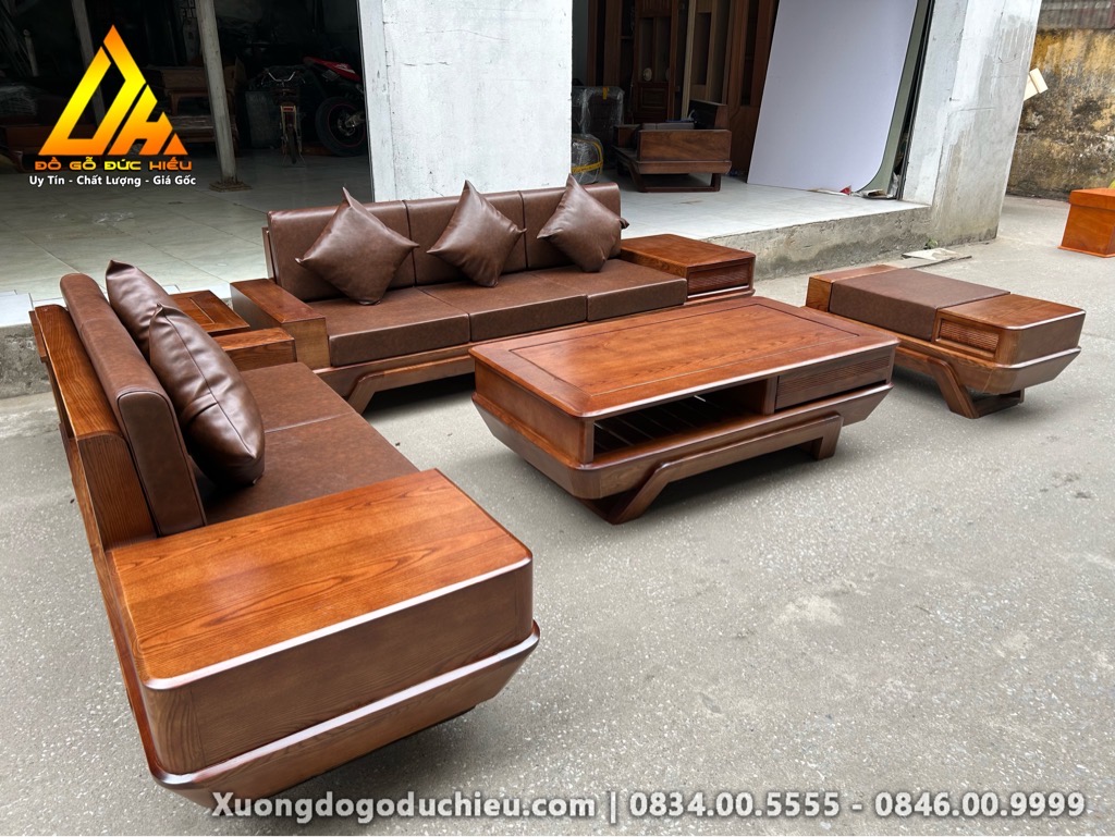 Sofa zito chân thuyền gỗ Sồi (Hà Nội)
