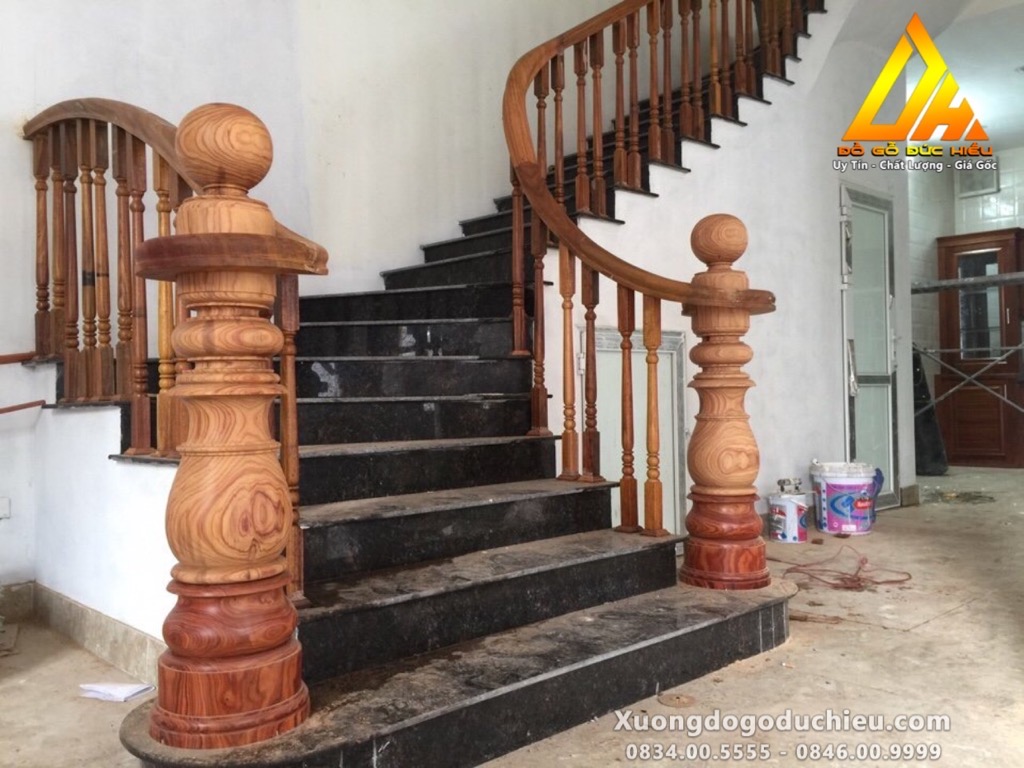 Cầu Thang Gõ Đỏ,Cẩm Vàng,Lim