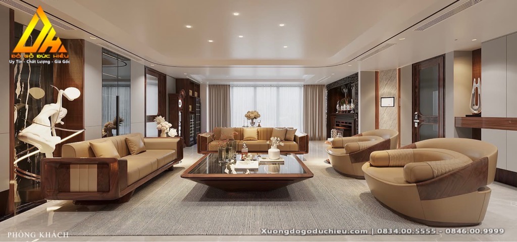 Sofa Kim Cương phòng khách vip