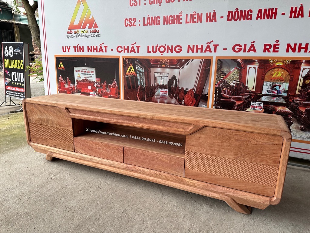 Kệ Tivi chân thuyền (mộc)