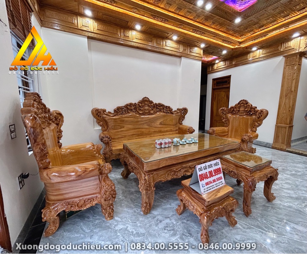 Bộ Gõ Đỏ 6 món Vách Liền(Bàn giao tại Hà Nội)