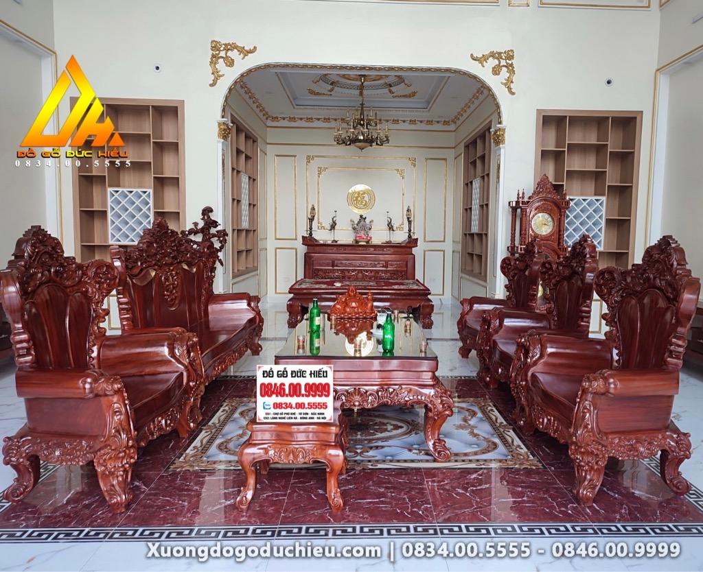 Bộ Hoàng Gia 10 món Gõ Đỏ(Bán về Vĩnh Phúc)