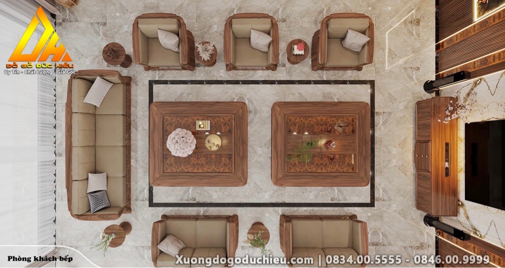 Phòng Khách Bộ Sofa 13 Món(Hạ Long)