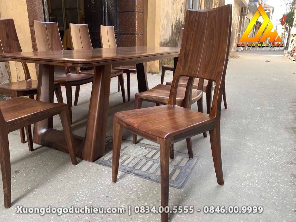 Bộ Bàn Ăn 10 ghế gỗ Óc Chó(Bán về Việt Trì Phú Thọ)