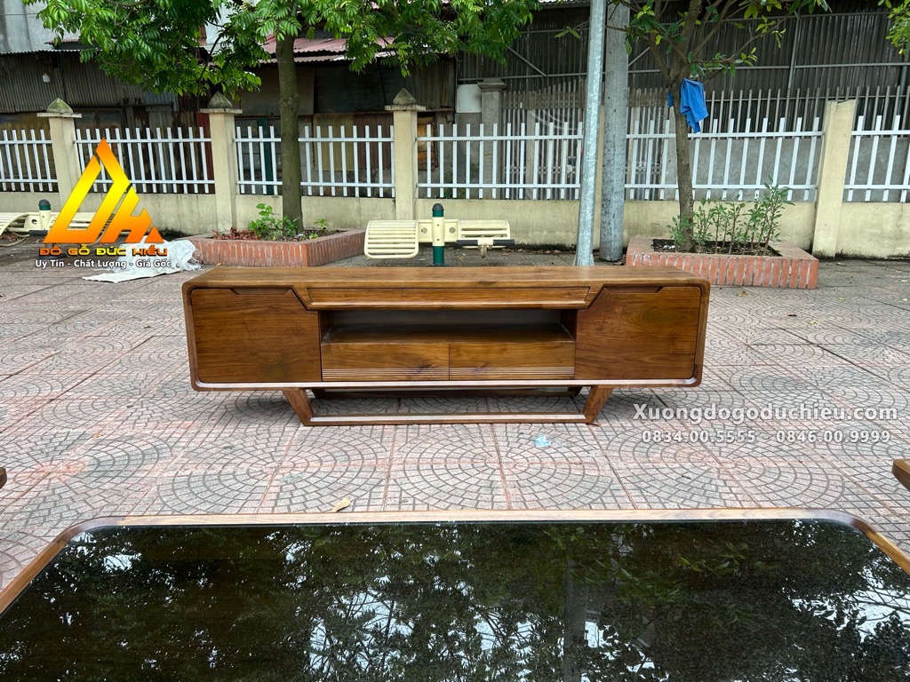 Combo Sofa Kệ Tivi gỗ óc chó(Lào Cai)