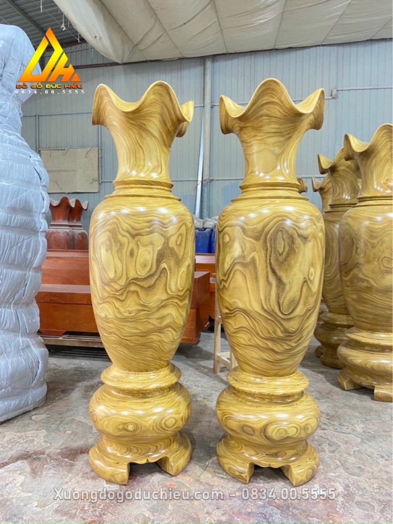 Lục Bình Gỗ Cẩm Vàng(Nguyên Khối)
