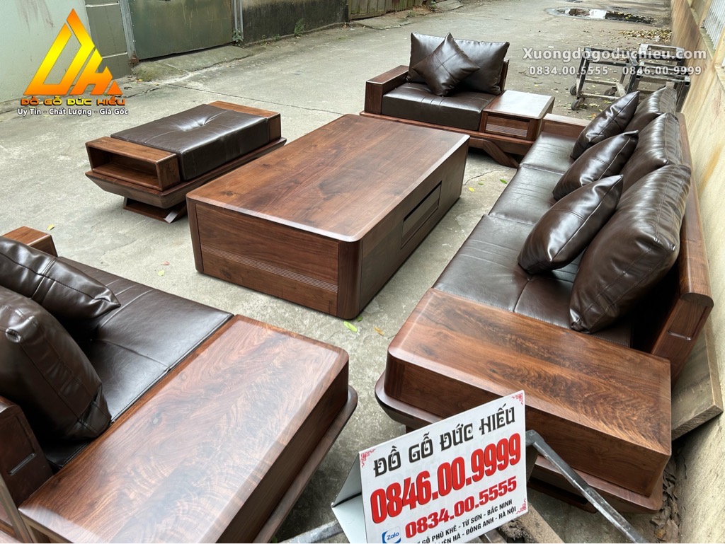 Sofa Đối gỗ Óc Chó Bắc Mỹ