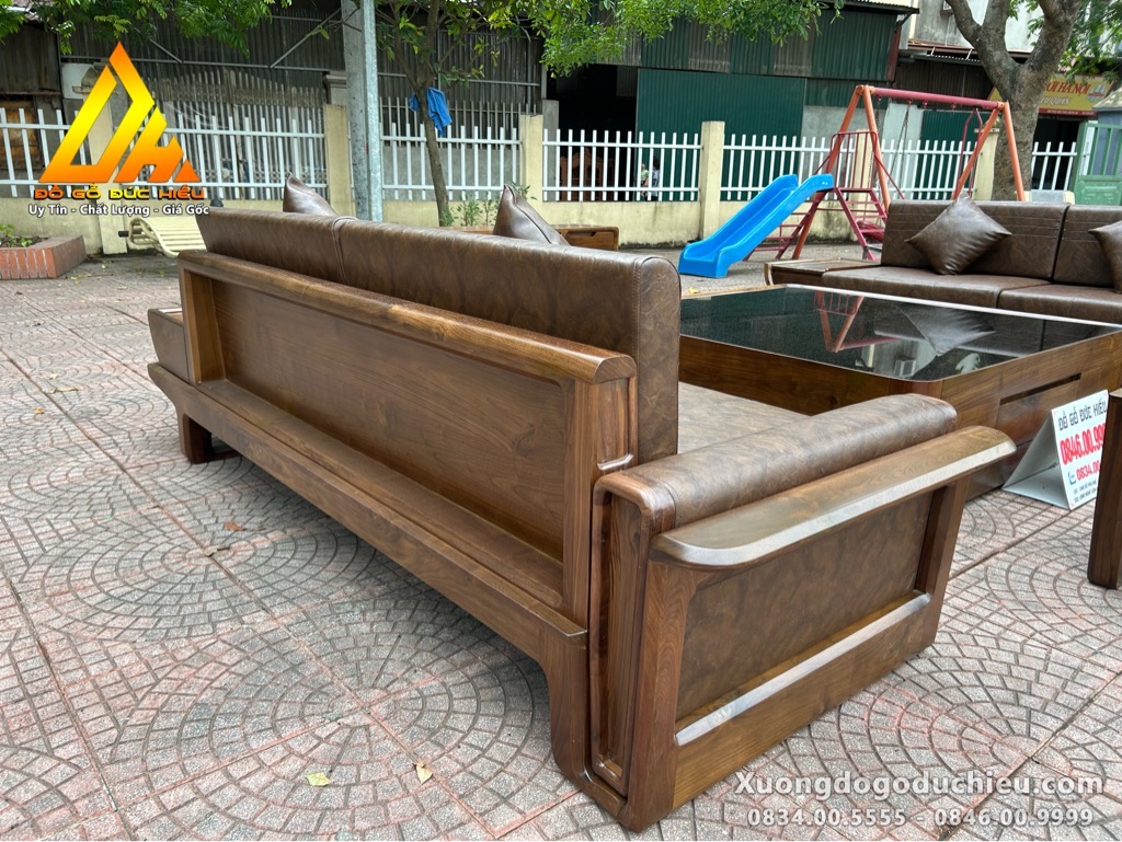 Combo Sofa Kệ Tivi gỗ óc chó(Lào Cai)