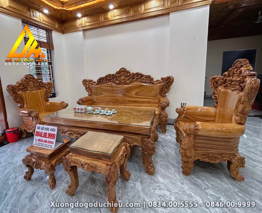 Bộ Gõ Đỏ 6 món Vách Liền(Bàn giao tại Hà Nội)