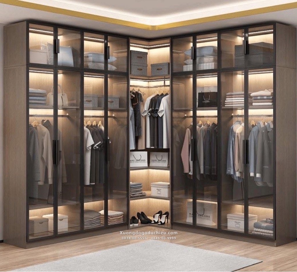 Tủ Áo Cánh Kính + Giường Gỗ Thịt