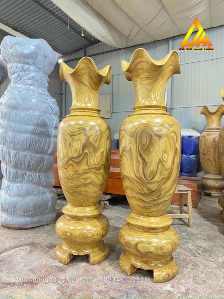 Lục Bình Gỗ Cẩm Vàng(Nguyên Khối)