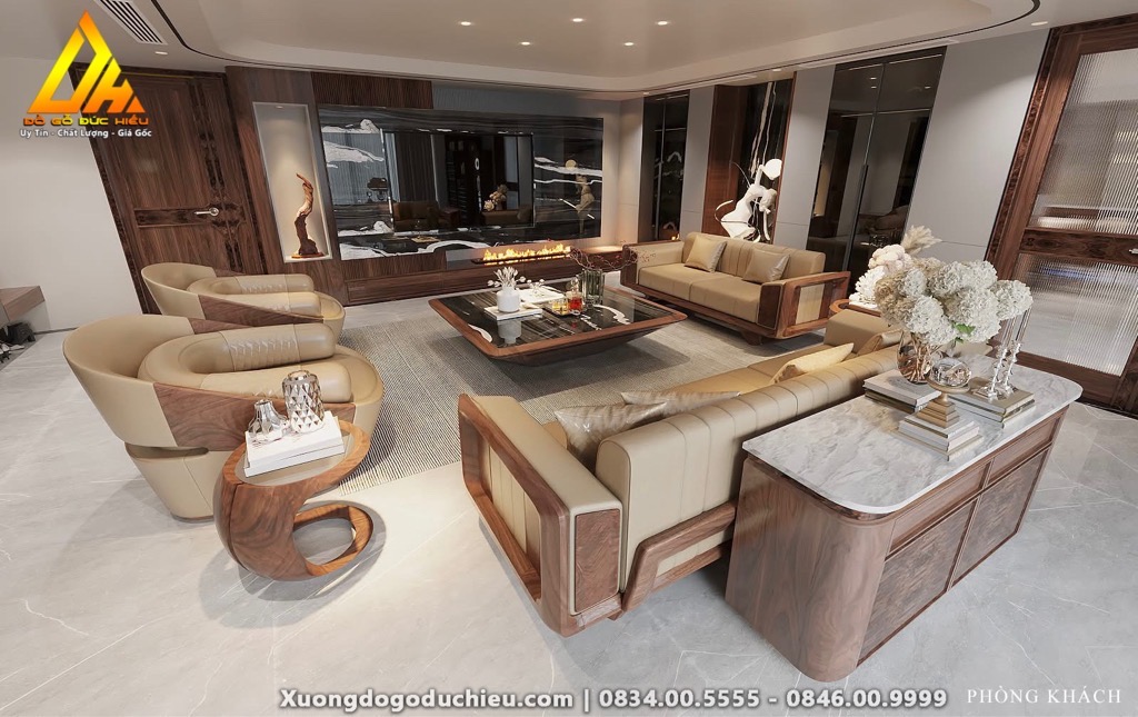 Sofa Kim Cương phòng khách vip