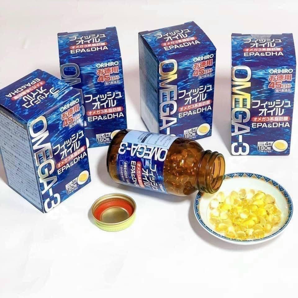 Viên Uống Dầu Cá Omega-3 Orihiro 180 Viên