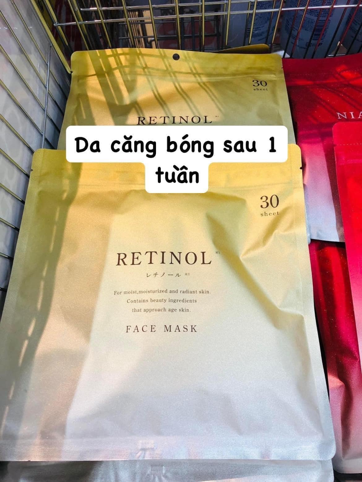 MẶT NẠ RETINOL VÀ NIACINAMIDE GÓI 30 MIẾNG