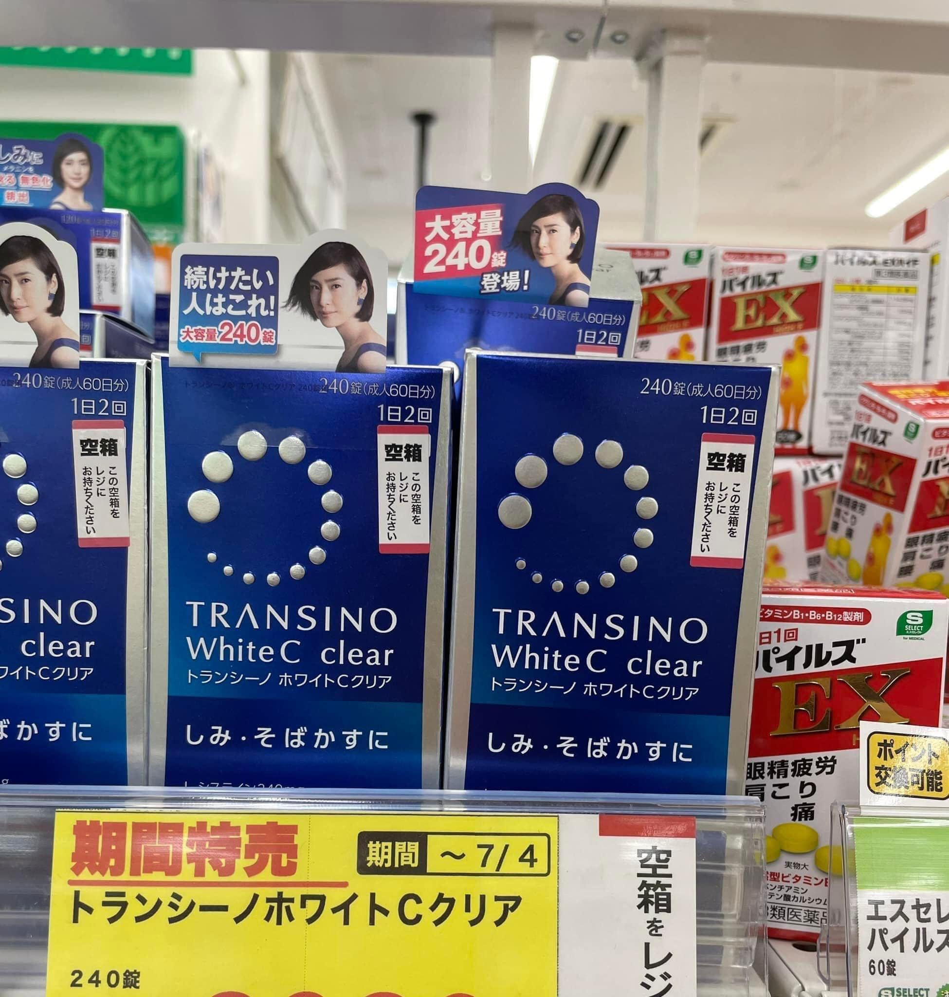 Viên Uống Trắng Da Transino White C Clear