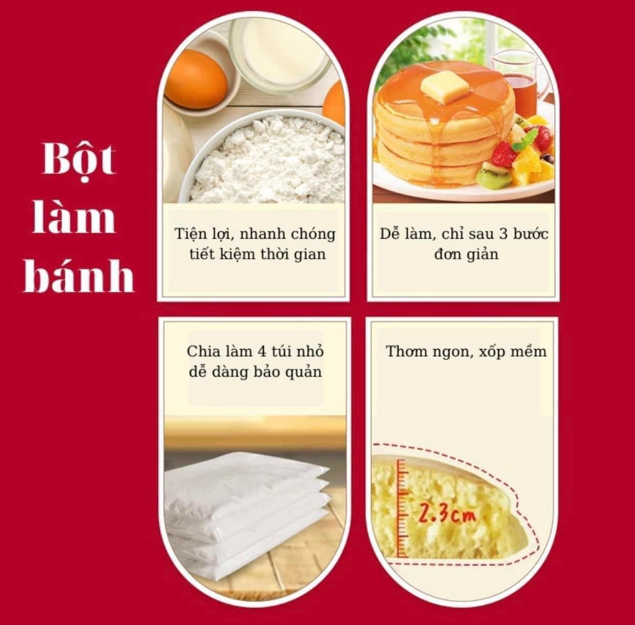 Bột Làm Bánh Morinaga 600g