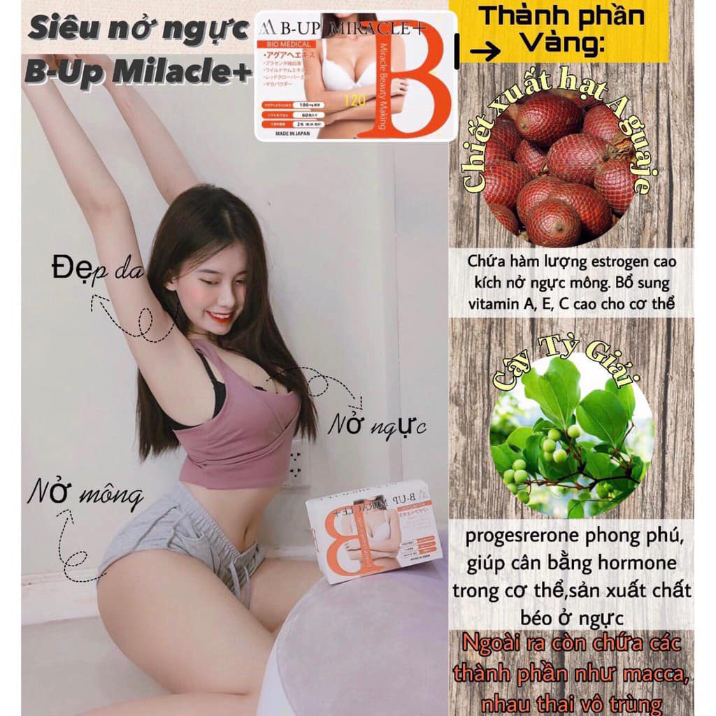 Viên Uống Nở Ngực B-up Micrale+ 60v
