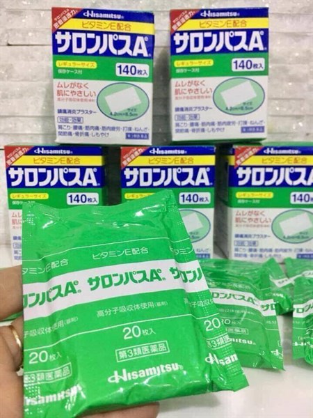 Miếng Dán Giảm Đau Salonpas Hộp 140 Miếng