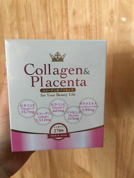 Viên Uống Trắng Da Collagen & Placenta 5 In 1 Nhật Bản 270 Viên