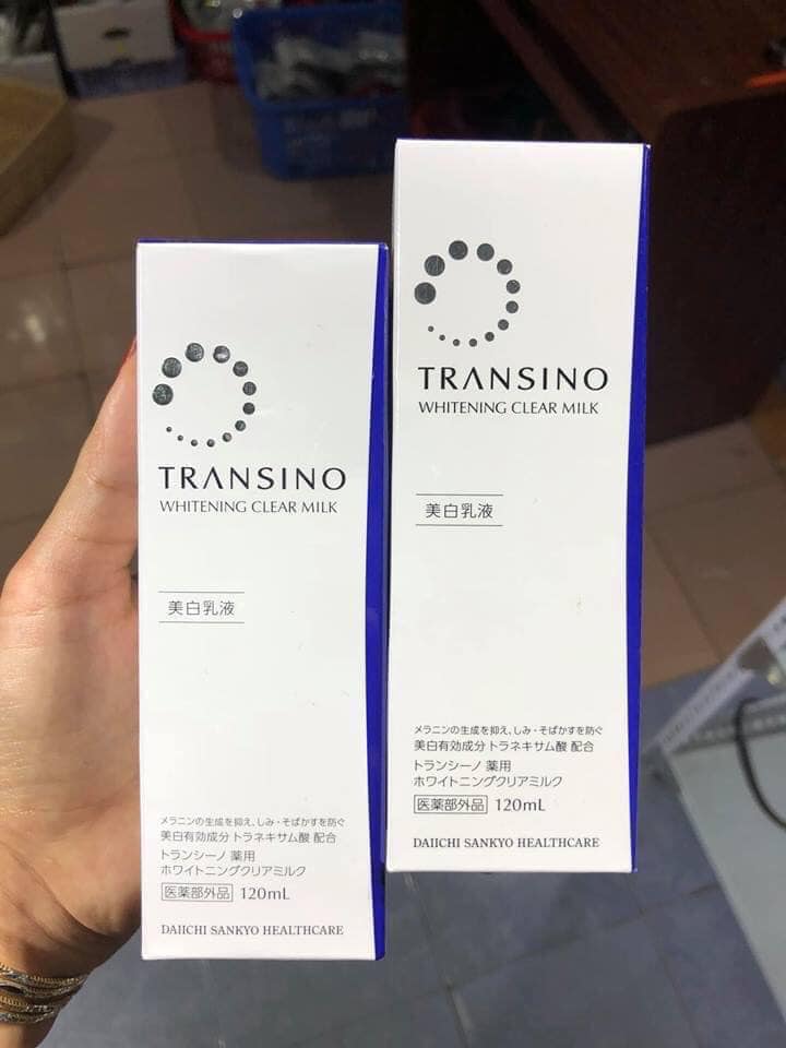 Sữa Dưỡng Transino Whitening Clear Milk Trắng Da 120Ml