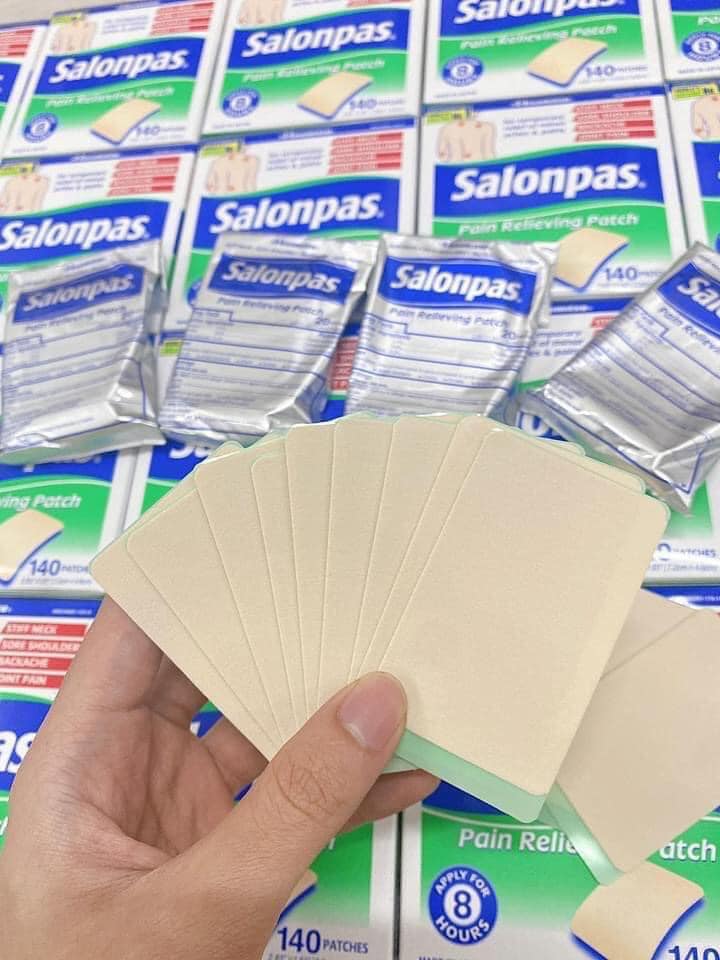 Miếng Dán Giảm Đau Salonpas Hộp 140 Miếng
