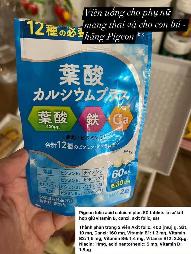 Viên uống vitamin tổng hợp bà bầu pigeon