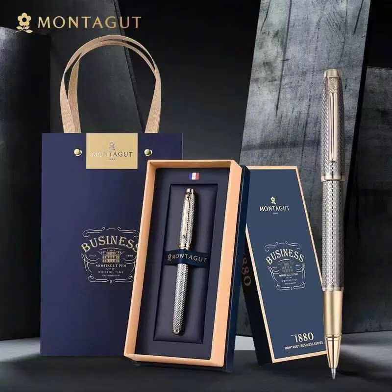 Bút ký Montagut 068 màu xám dập vân cao cấp
