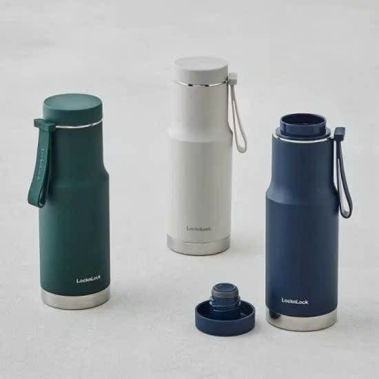Bình giữ nhiệt LocknLock LHC4198 470ml in logo, khắc laser
