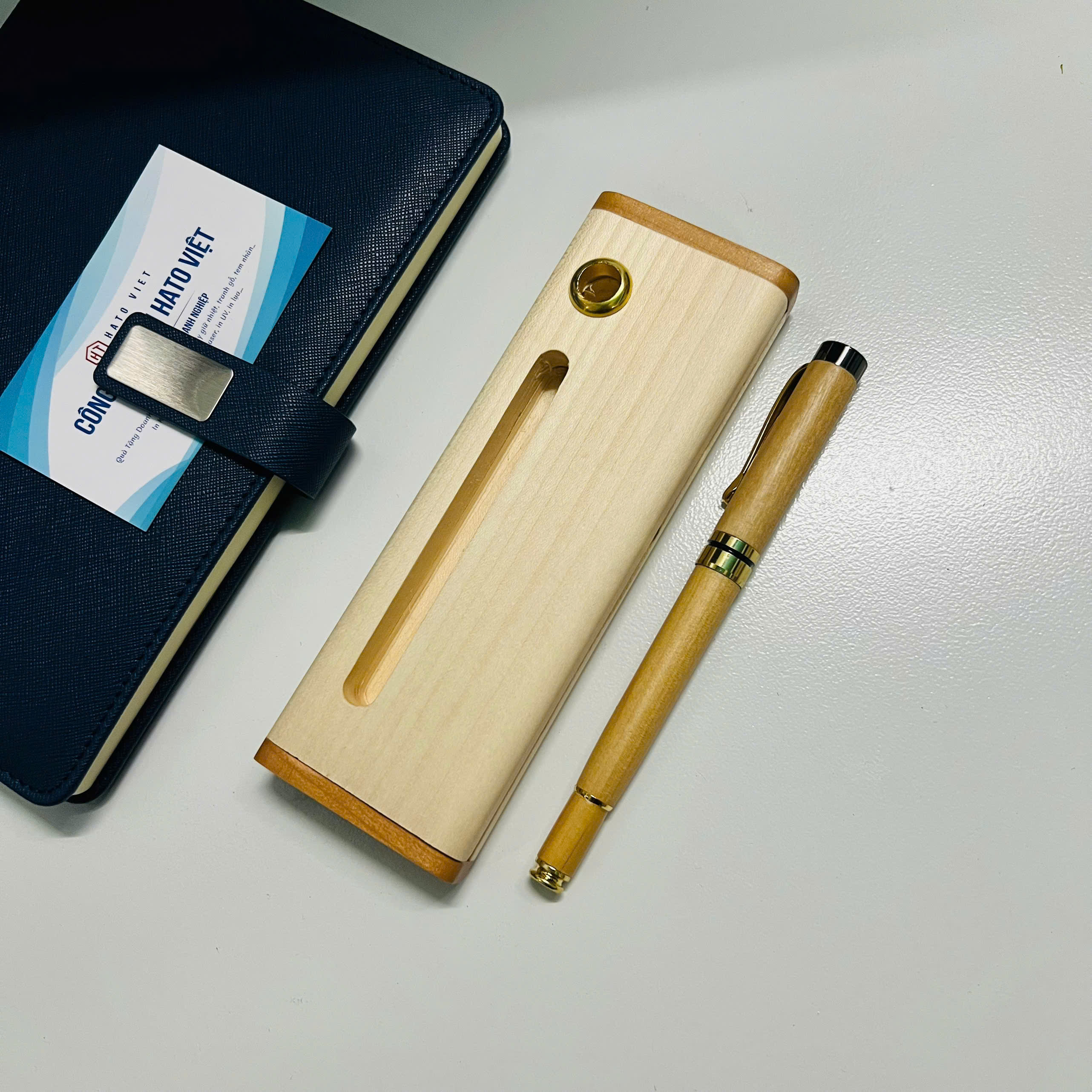 Hộp bút gỗ quà tặng doanh nghiệp MB21