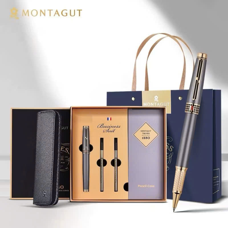 Bộ Bút ký Montagut cao cấp MT525 màu ghi xám