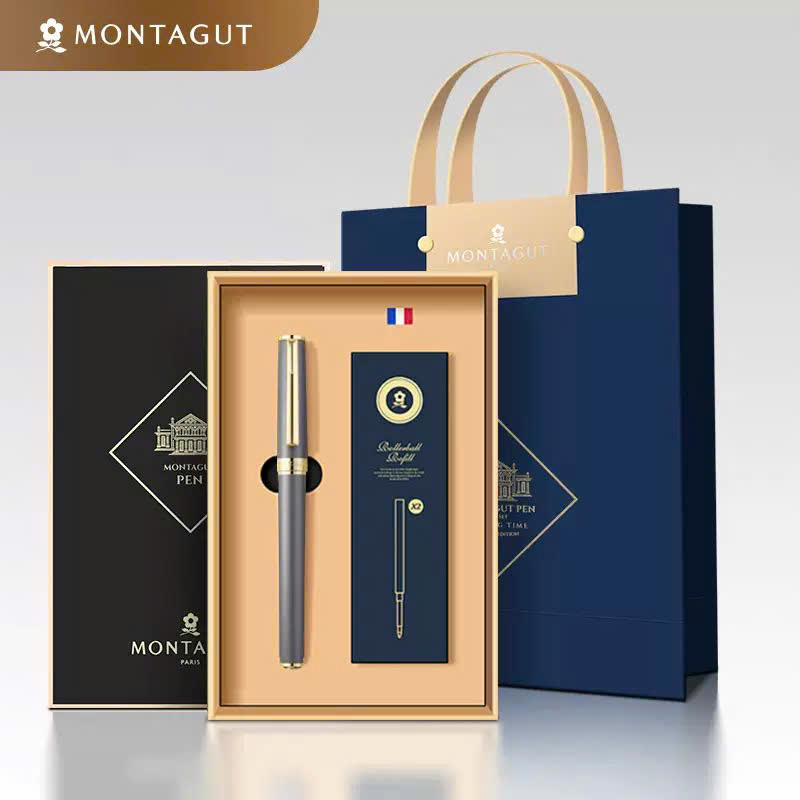 Bút Montagut màu bạc MT066 khắc tên theo yêu cầu
