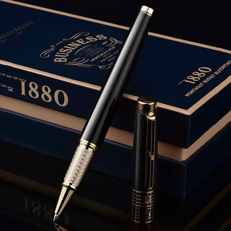 Set bút ký Montagut MT525 - Màu đen cao cấp kèm 2 ngòi và bao da