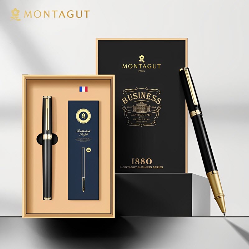 Bút ký Montagut màu đỏ MT066 khắc tên
