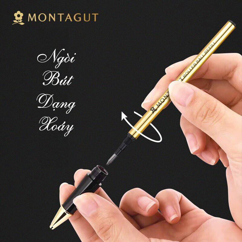 Set bút bi Montagut chính hãng MT088 màu đen sang trọng