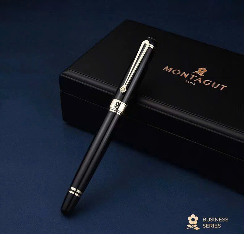 Bút ký cao cấp đính đá hộp gỗ Montagut MT254