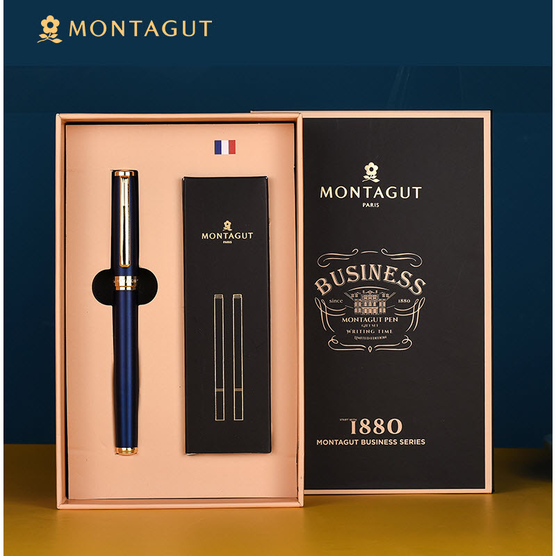 Bút ký cao cấp khắc tên Montagut MT066 màu xanh navy