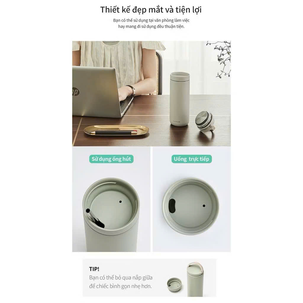 Bình giữ nhiệt LocknLock 475ml Metro Two Way LHC4274