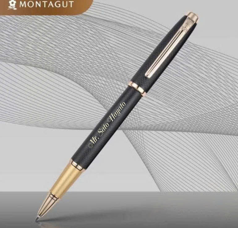 Set bút ký Montagut 068 màu đen dập vân