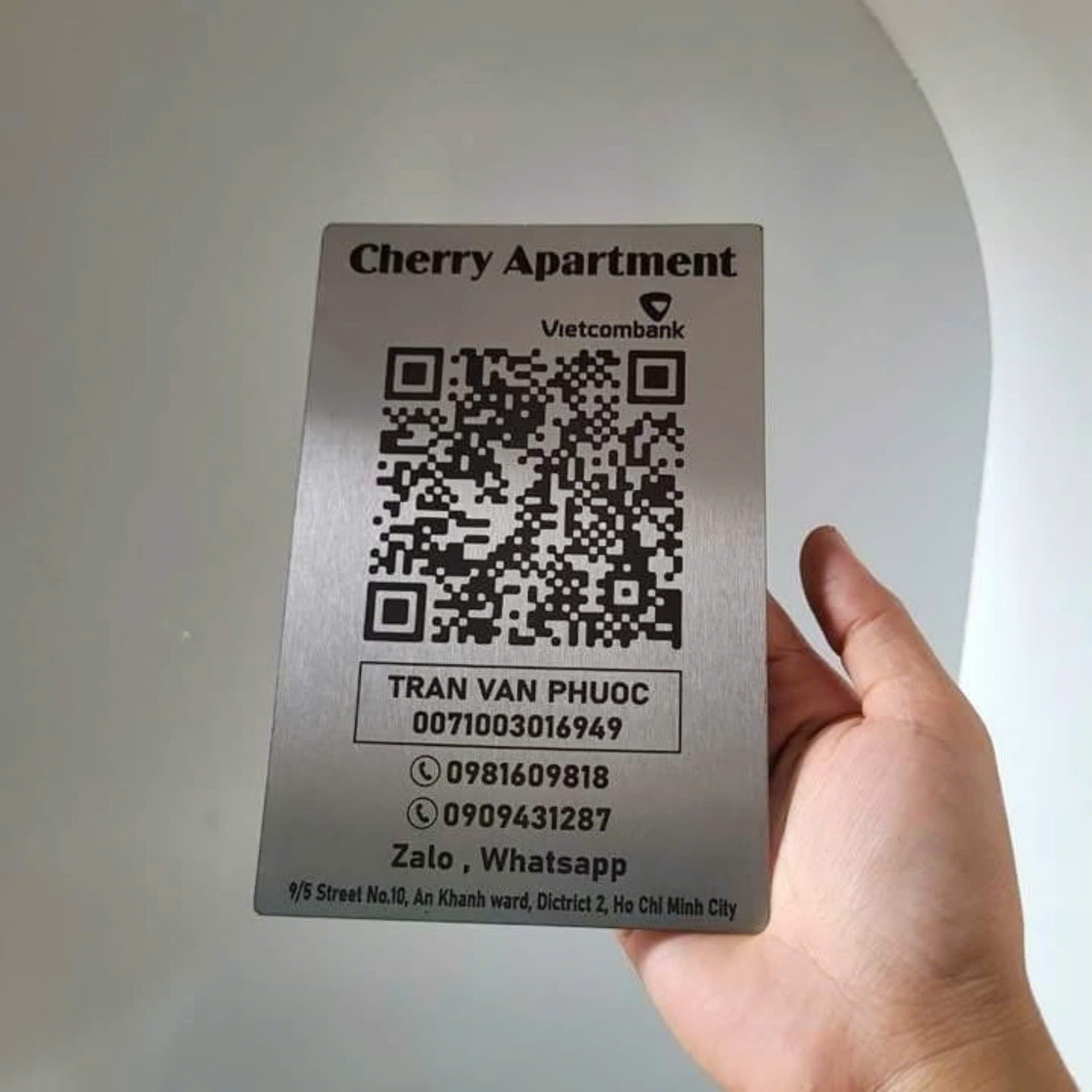 Tem inox QR code