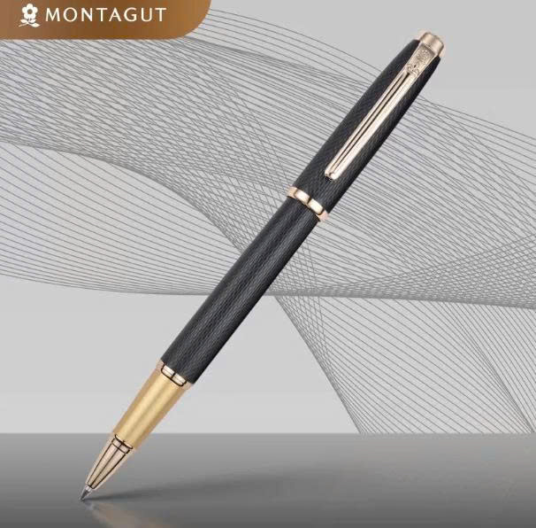 Set bút ký Montagut 068 màu đen dập vân