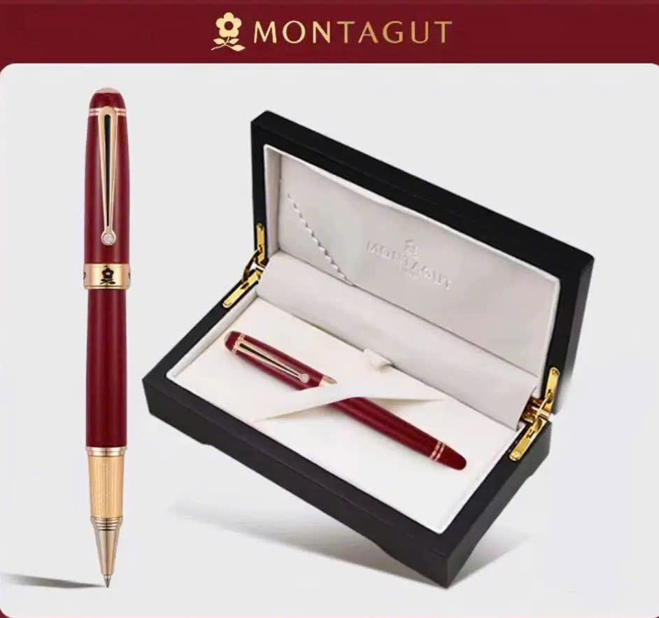 Quà tặng cao cấp bút ký Montagut MT254 màu đỏ đính đá