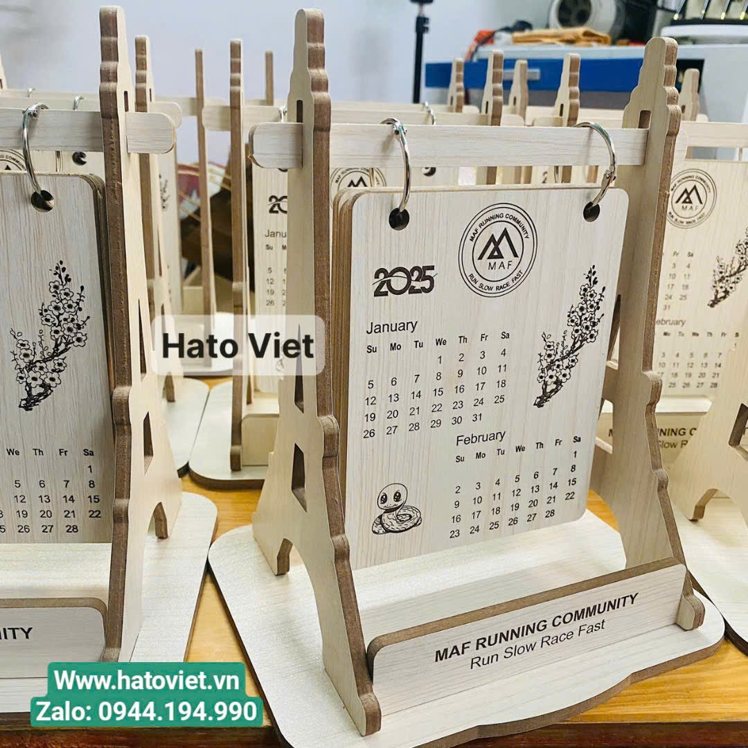 Lịch Gỗ Tháp Quà Tặng Tết