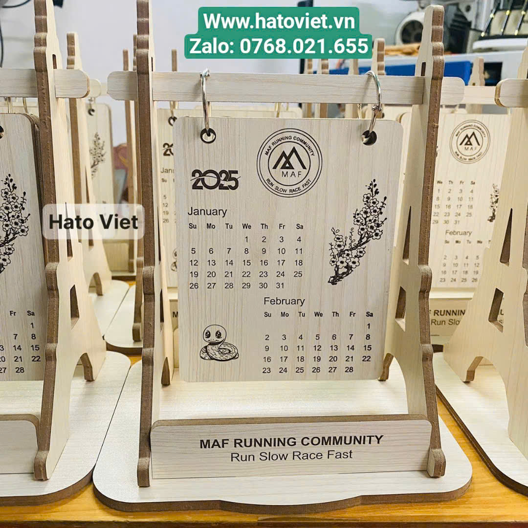 Lịch Gỗ Tháp Quà Tặng Tết
